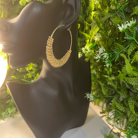 Gold Spring Hoops - Picture 3 of 3